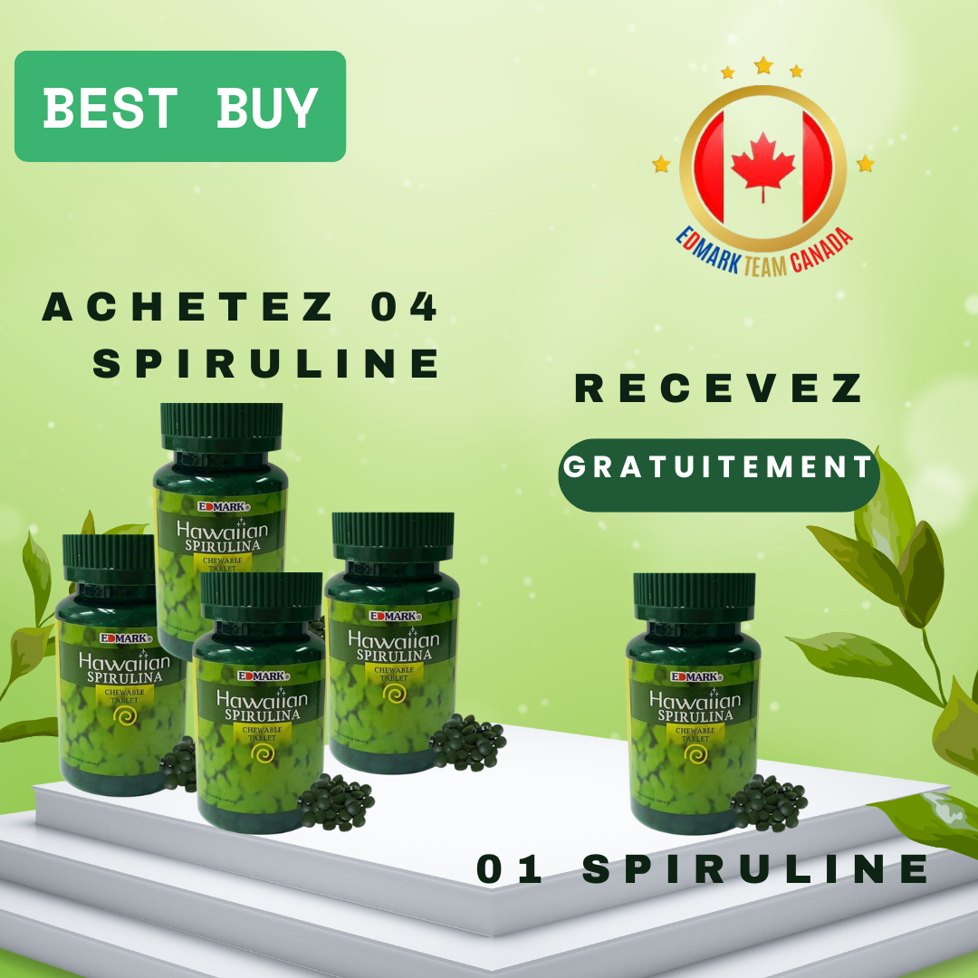 BEST BUY/ 4 Spirulina Hawaïenne + 1 gratuit | EDMARK