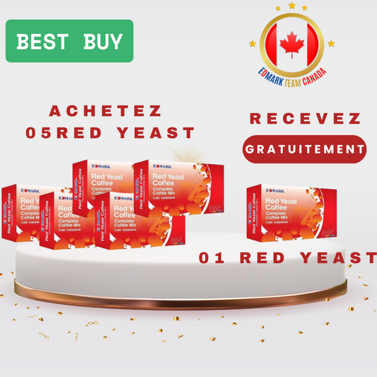 BEST BUY/ 5 Café Red Yeast + 1 gratuit | EDMARK